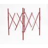 Barrière de chantier extensible carrée acier rouge et blanc | Prossentiel