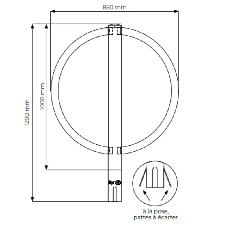 Appui vélos circulaire en inox Norea | Prossentiel