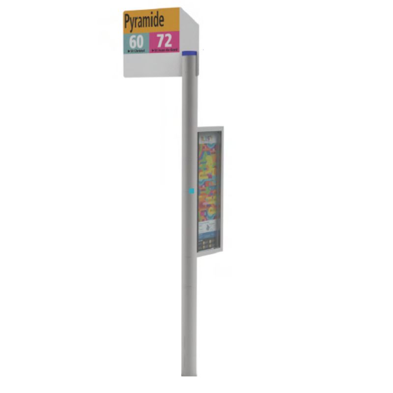 Poteau arrêt de bus avec anneau lumineux | Prossentiel