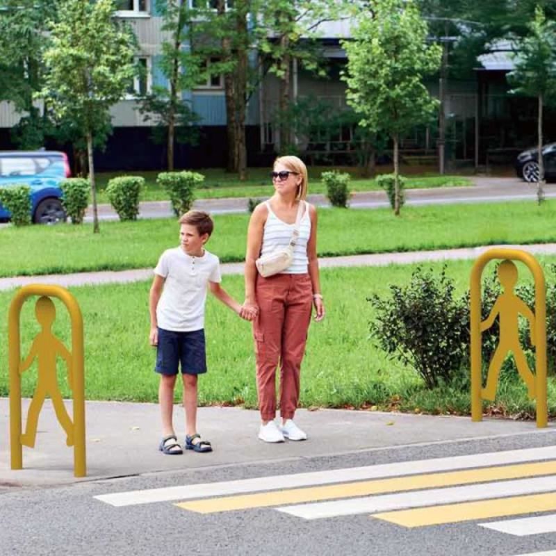 Bonhomme acier signalisation passage piéton