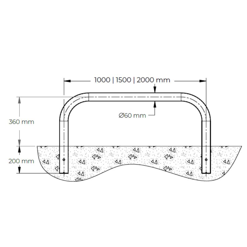 Arceau de protection bas piéton