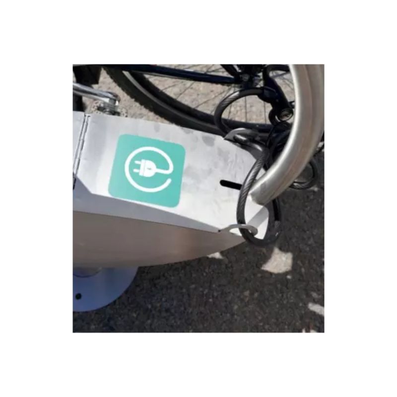 Arceau vélo VAE avec recharge électrique inox Norea