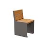 Chaise bois et acier Kub - 1 place