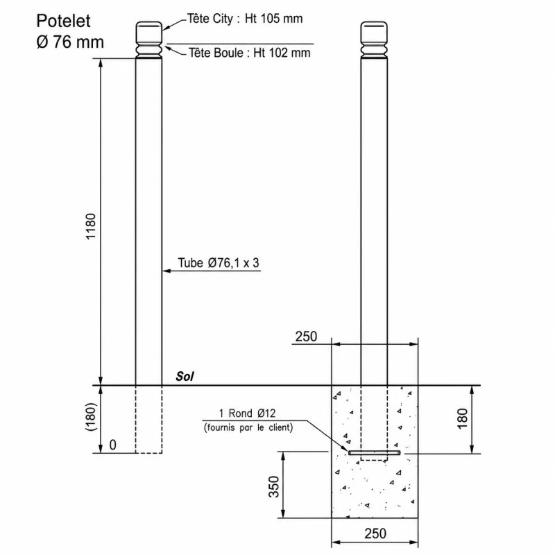 Système d'amovibilité Serrubloc® pour potelet Prossentiel