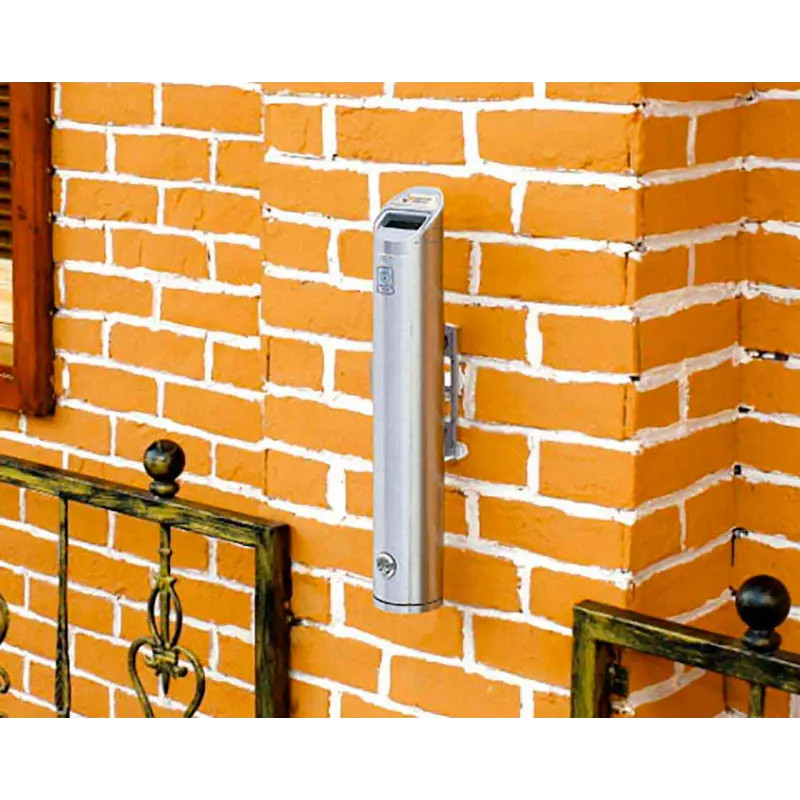Cendrier mural tube aluminium biseauté Prossentiel