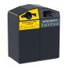 Point de tri 2 flux avec 2 bacs roulants - 120L, 240L ou 340L