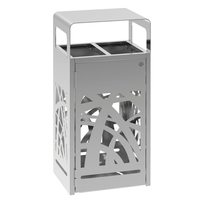 Corbeille tri sélectif en Inox Cybel Extrême