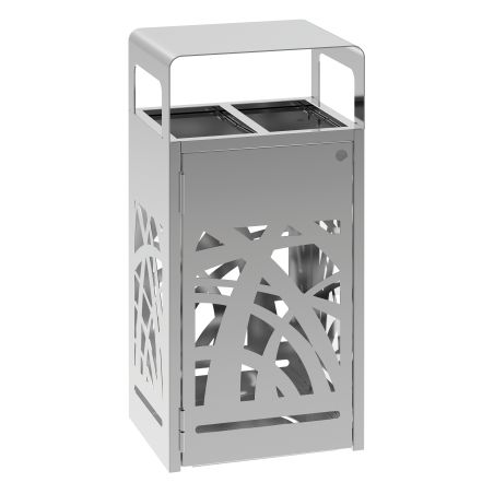 Corbeille tri sélectif en Inox Cybel Extrême