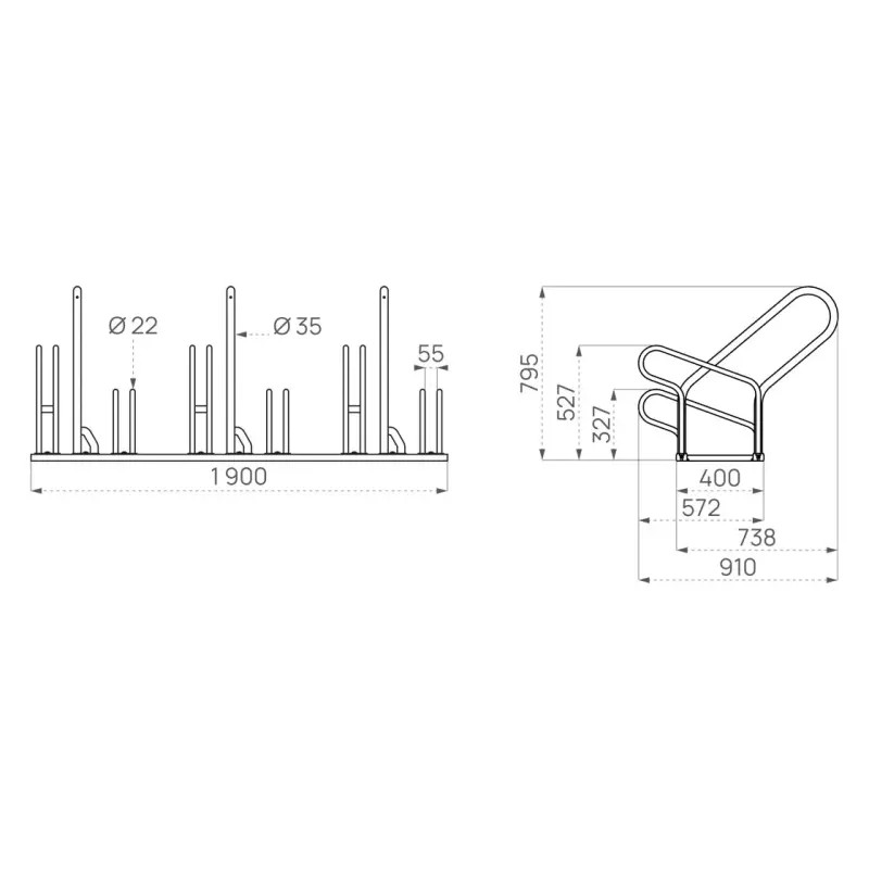 Arceaux anti-vol - Support vélos Optimum Prossentiel