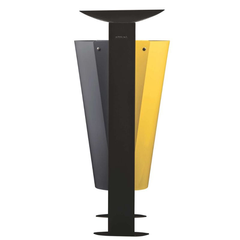 Corbeille sur pied Arkea Metal -2 x 60L
