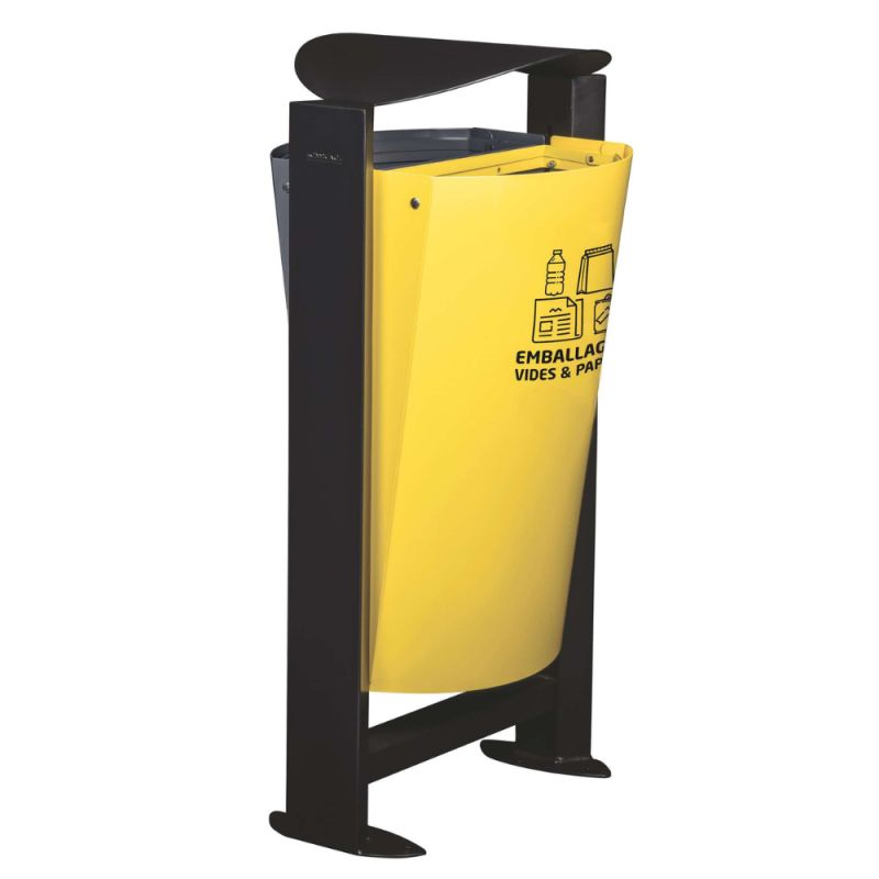 Corbeille sur pied Arkea Metal -2 x 60L