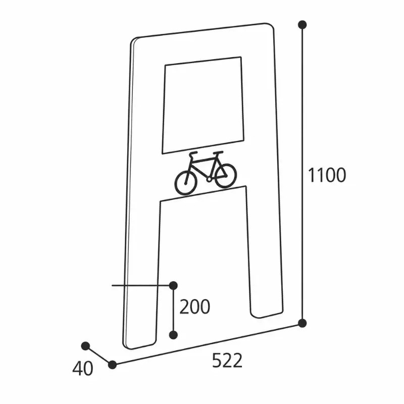 Appui vélos rectangle Cyclo Prossentiel