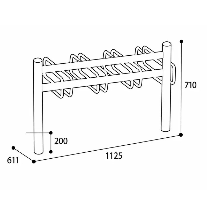 Rack à vélos 2 x 4 places Cyclo Tenor Prossentiel