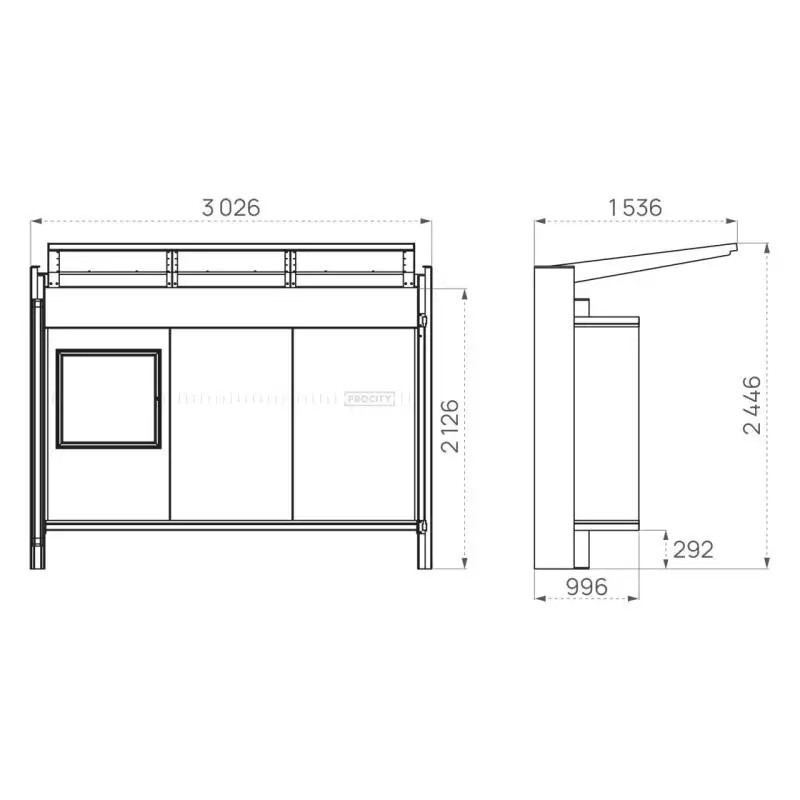 Abri bus design Kub Prossentiel