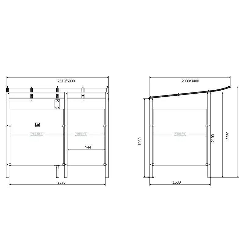 Abri fumeur Modulo Prossentiel