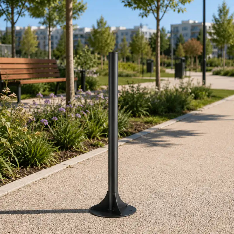 Poteau centre sur platine à fixer Prossentiel
