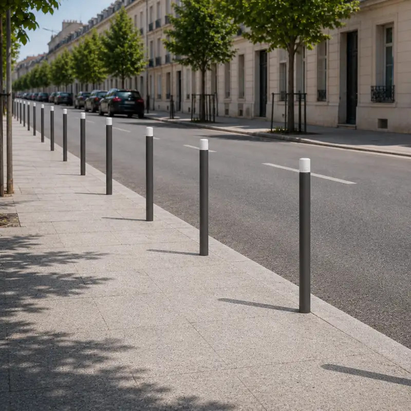 Potelet PMR haute visibilité Carrefour Prossentiel