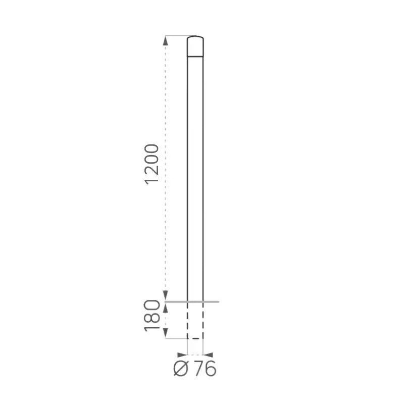 Potelet PMR haute visibilité Inox Prossentiel