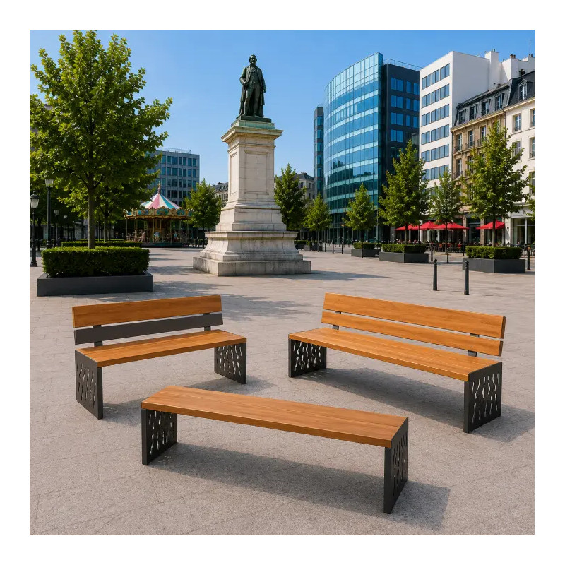 Banquette acier et bois Venise Prossentiel