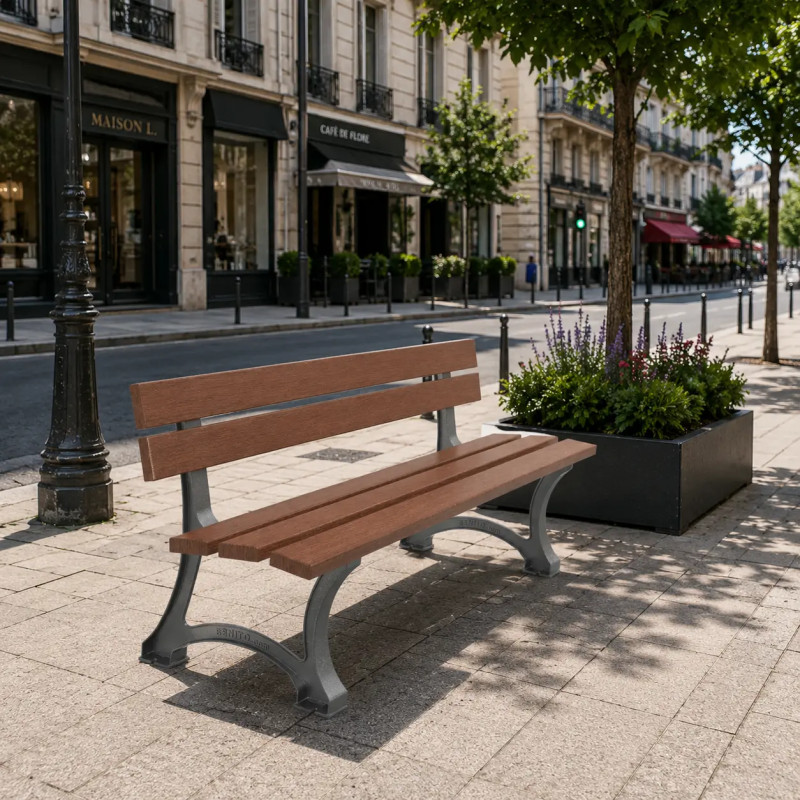 Banc public en plastique recyclé Bretagne | Prossentiel