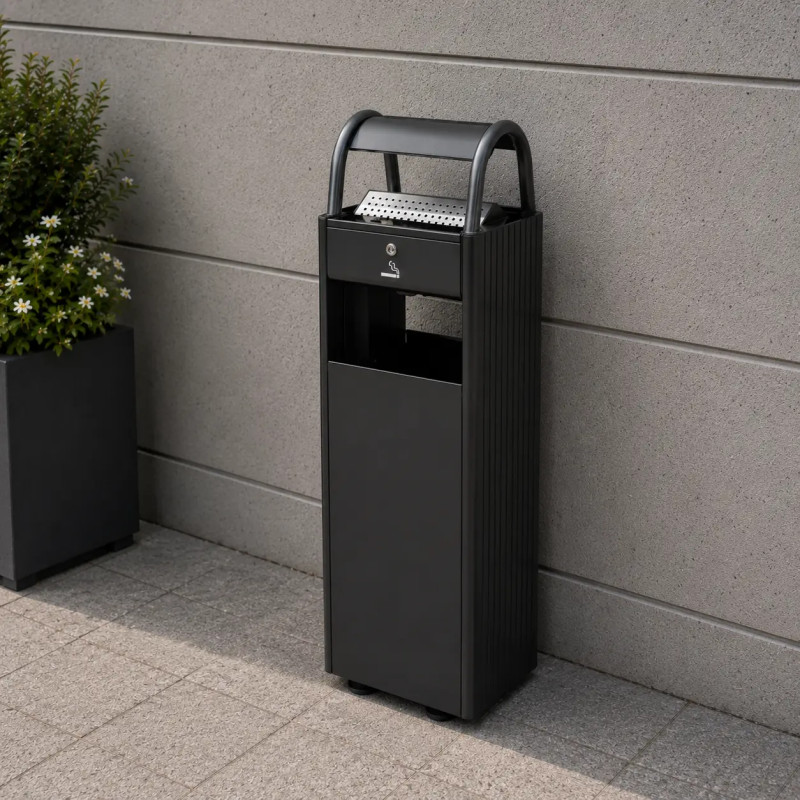 Cendrier-corbeille sur pied acier Kopa - 30L ou 60L Prossentiel