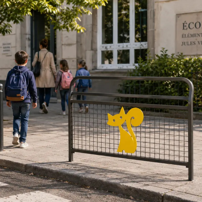 Barrière de ville Conviviale® grillagée "spéciale école" Prossentiel