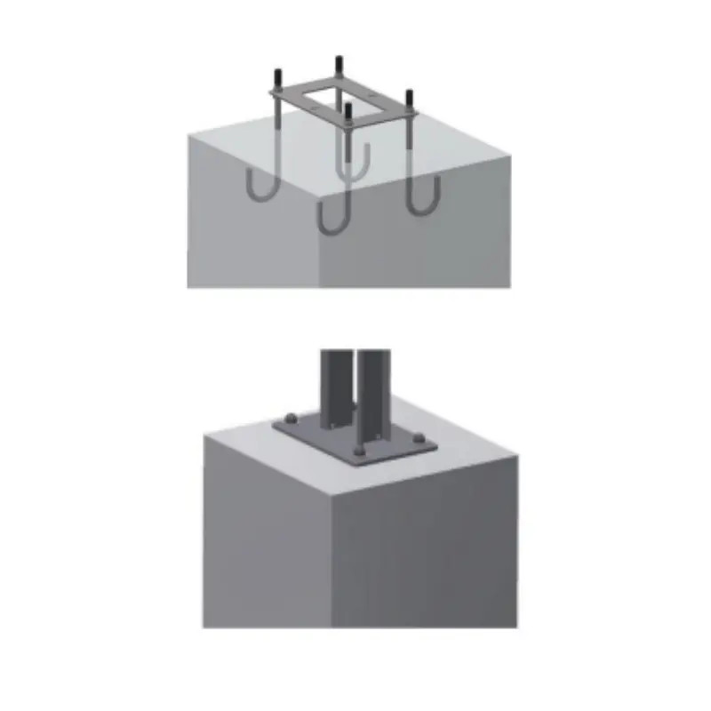 Gabarit de scellement 210 x 210 mm pour support principal | Prossentiel