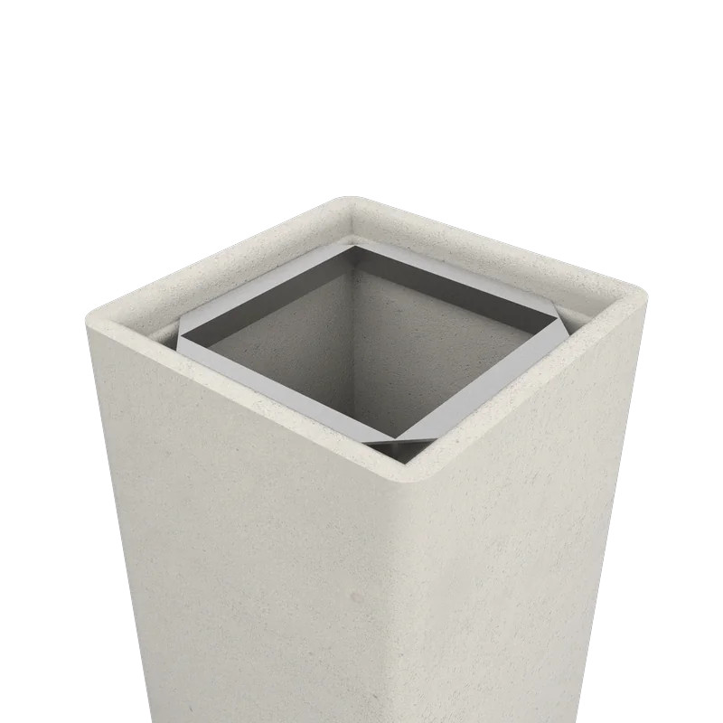 Corbeille urbaine en béton Naia 110L Prossentiel