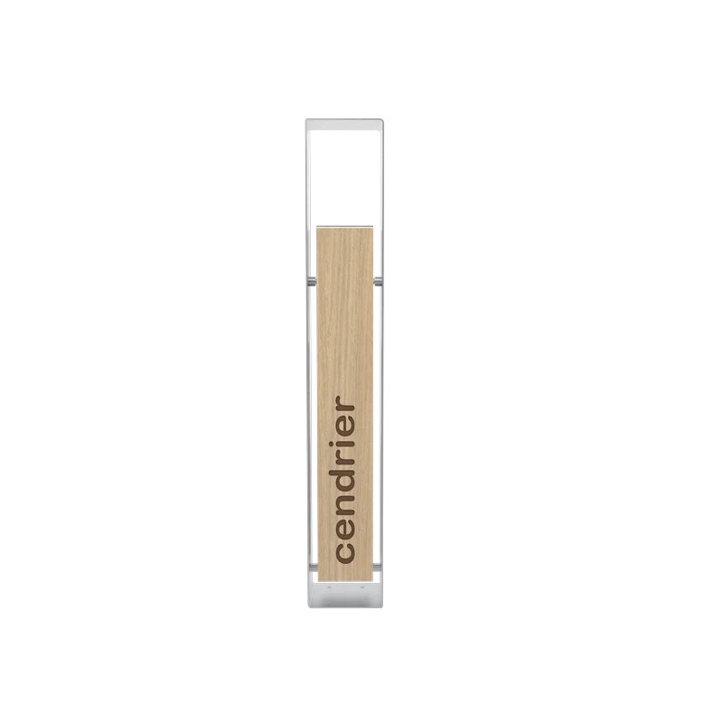 Cendrier extérieur design inox et compact HPL Lotan 1,5L Prossentiel