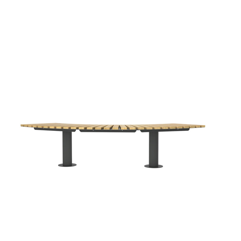 Banquette courbe bois FSC classe 4 Madrid Prossentiel