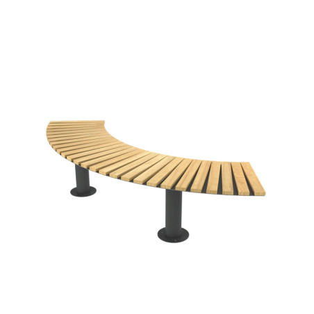 Banquette courbe bois FSC classe 4 Madrid Prossentiel