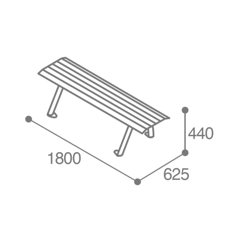 Banquette extérieure stratifié compact HPL Sydney Prossentiel