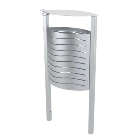 Poubelle urbaine inox Ovalon 40L Prossentiel