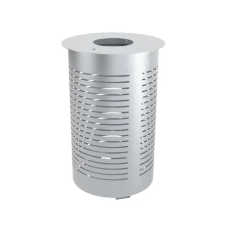 Poubelle urbaine inox ronde Citady 80L Prossentiel
