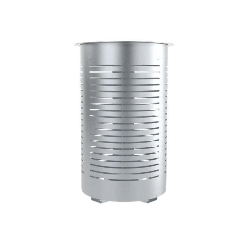 Poubelle urbaine inox ronde Citady 80L Prossentiel