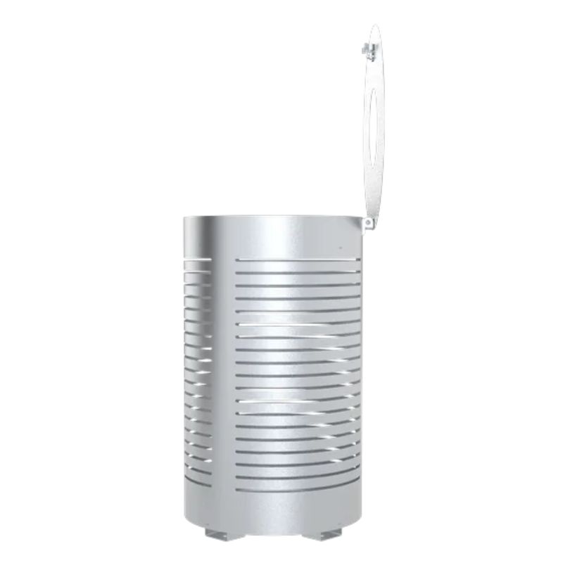 Poubelle urbaine inox ronde Citady 80L Prossentiel