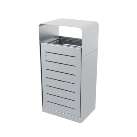 Poubelle urbaine inox rectangle Urbeo 60L Prossentiel