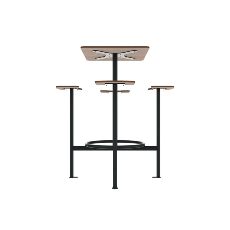 Ensemble extérieur table haute et assises HPL Moka 4 places Prossentiel