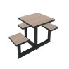 Table de pique-nique carrée PMR compact HPL Orpin Prossentiel