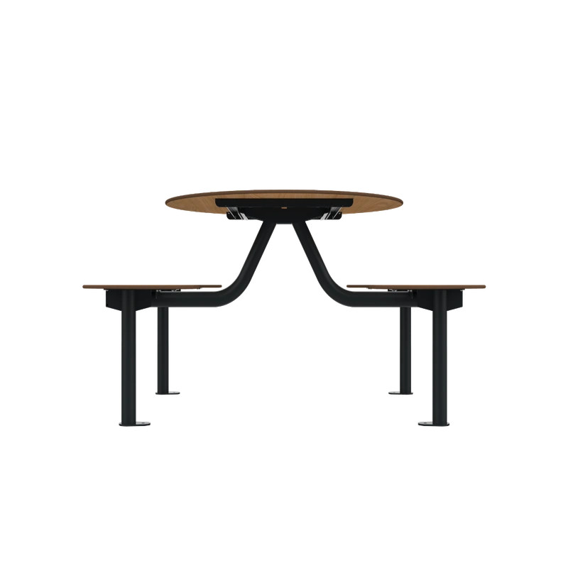 Table de pique-nique ronde stratifié compact HPL Moka Prossentiel