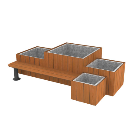 Ensemble de jardinières avec assise intégrée Copal Prossentiel