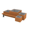 Ensemble de jardinières avec assise intégrée Copal Prossentiel