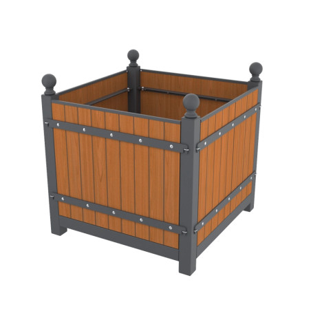 Bac d'orangerie Boule HPL aspect bois Zestia - 575L Prossentiel