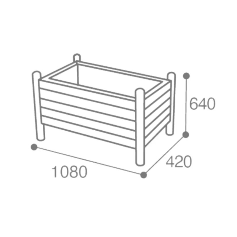 Jardinière extérieure rectangulaire Acier et HPL Lali Prossentiel
