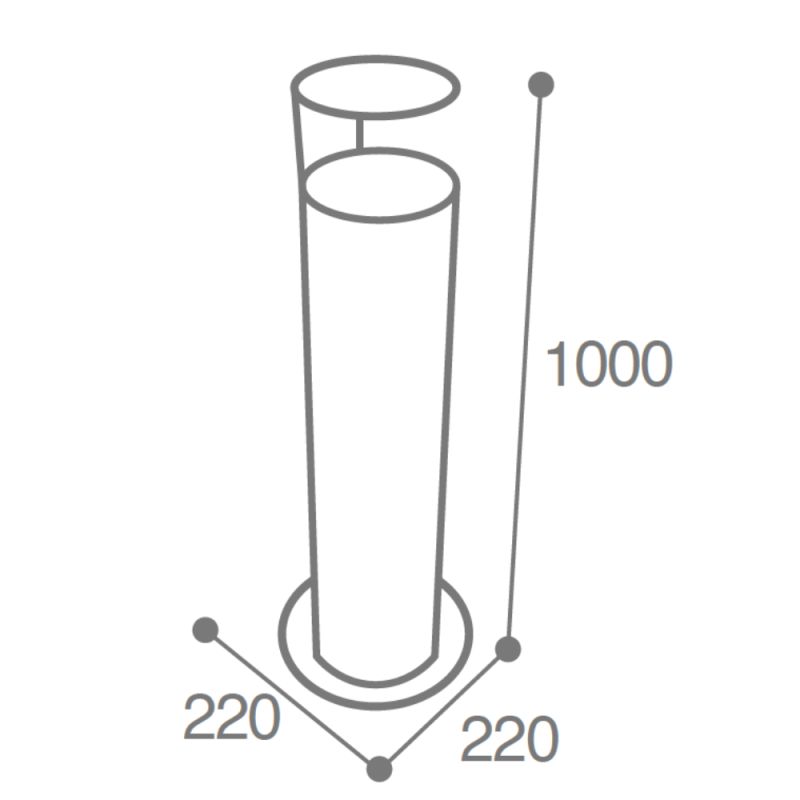 Cendrier extérieur métal Merlin 1,5L Prossentiel
