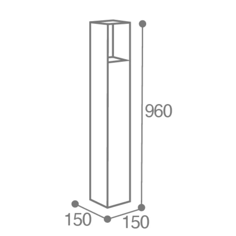 Cendrier extérieur design inox et compact HPL Lotan 1,5L Prossentiel