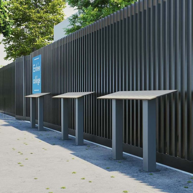 Assis-debout stratifié compact HPL Cancale 2 places Prossentiel