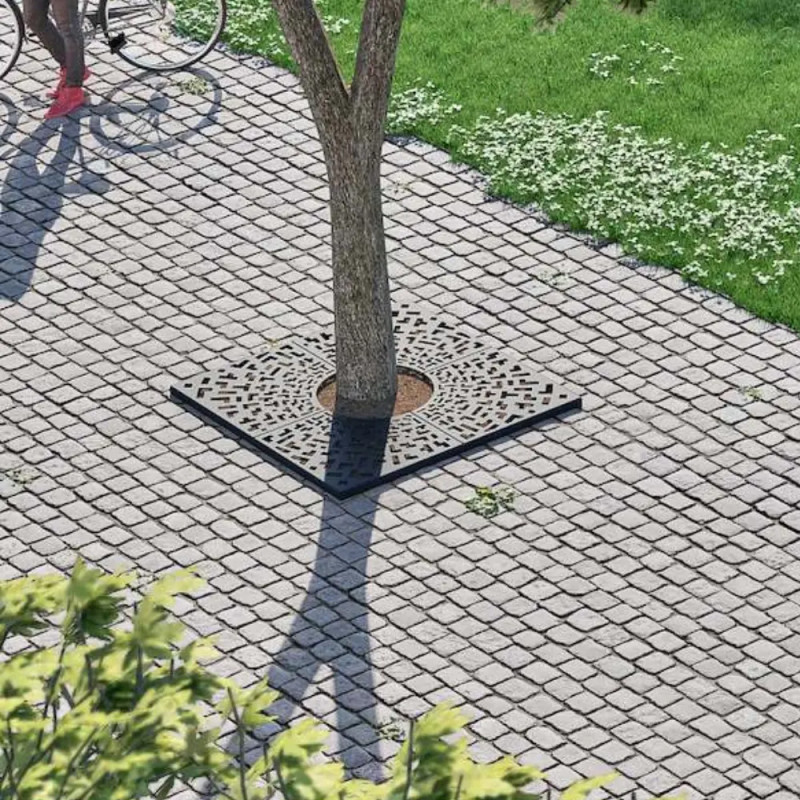 Grille d'arbre carrée design Arbea Prossentiel