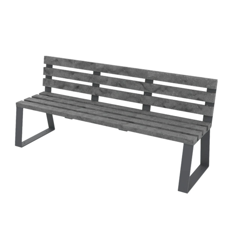 Banc urbain 100% plastique recyclé Havane Prossentiel