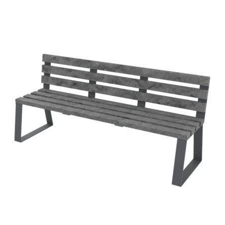 Banc urbain 100% plastique recyclé Havane Prossentiel